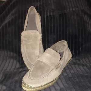 Vince Grey Suede Loafer Espadilles